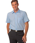 Benchmark Corporate Wear BENCHMARK Men's Pin Stripe Short Sleeve Shirt M7221