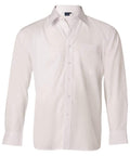 Benchmark Corporate Wear White / S BENCHMARK Men's Poplin Long Sleeve Business Shirt BS01L