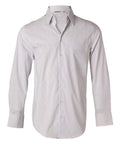 Benchmark Corporate Wear White/Blue / 38 BENCHMARK Men's Ticking Stripe Long Sleeve Shirt M7200L