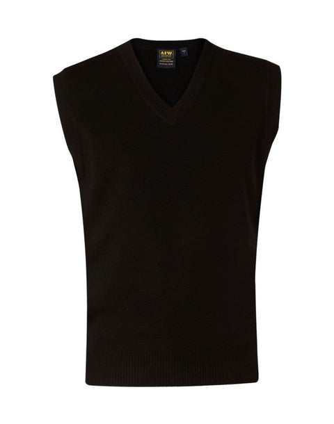Benchmark Corporate Wear Black / S BENCHMARK Men's V-Neck Knit vest WJ02