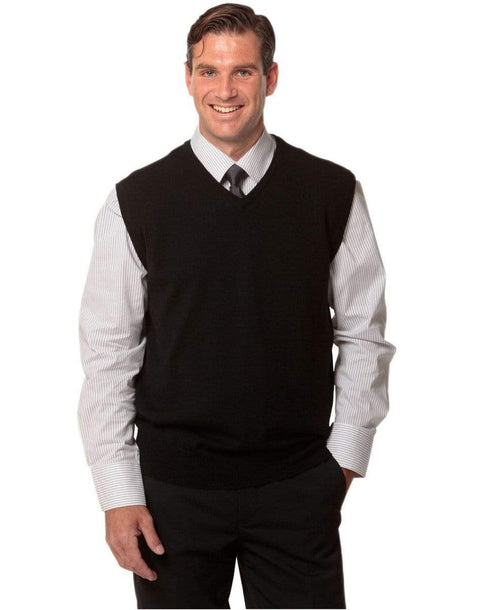 Benchmark Corporate Wear BENCHMARK Men's V-Neck Vest M9501