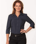 Benchmark Corporate Wear Denim / 6 BENCHMARK Women's CoolDry 3/4 Sleeve Shirt M8600Q