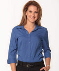Benchmark Corporate Wear Royal / 6 BENCHMARK Women's CoolDry 3/4 Sleeve Shirt M8600Q