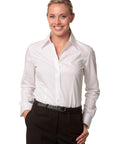 Benchmark Corporate Wear BENCHMARK Women's Cotton/Poly Stretch Long Sleeve Shirt M8020L