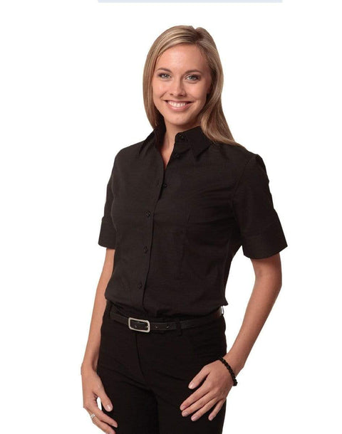 Benchmark Corporate Wear BENCHMARK Women's Cotton/Poly Stretch Sleeve Shirt M8020S