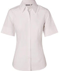 Benchmark Corporate Wear White / 6 BENCHMARK Women's Cotton/Poly Stretch Sleeve Shirt M8020S