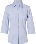 Benchmark Corporate Wear Blue / 6 BENCHMARK Women's CVC Oxford 3/4 Sleeve Shirt M8040Q