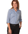 Benchmark Corporate Wear BENCHMARK Women's Fine Chambray 3/4 Sleeve Shirt M8013