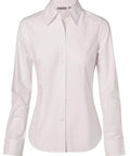 Benchmark Corporate Wear White / 6 BENCHMARK Women's Fine Twill Long Sleeve Shirt M8030L