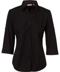 Benchmark Corporate Wear Black / 6 BENCHMARK Women's Nano ™ Tech 3/4 Sleeve Shirt M800