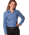 Benchmark Corporate Wear Indigo Blue / 6 BENCHMARK Women's Nano ™ Tech Long Sleeve Shirt M8002