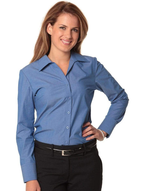 Benchmark Corporate Wear Indigo Blue / 6 BENCHMARK Women's Nano ™ Tech Long Sleeve Shirt M8002