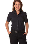 Benchmark Corporate Wear BENCHMARK Women's Pin Stripe Short Sleeve Shirt M8224