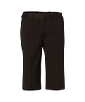 Benchmark Corporate Wear Black / 6 BENCHMARK Women's Poly/Viscose Stretch Knee Length Flexi Waist Shorts M9441
