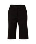 Benchmark Corporate Wear Navy / 6 BENCHMARK Women's Poly/Viscose Stretch Knee Length Flexi Waist Shorts M9441