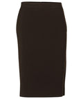 Benchmark Corporate Wear Black/Charcoal / 6 BENCHMARK Women's Poly/Viscose Stretch Stripe Mid Length Lined Pencil Skirt M9472