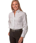 Benchmark Corporate Wear BENCHMARK Women's Ticking Stripe Long Sleeve Shirt M8200L