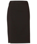 Benchmark Corporate Wear Charcoal / 6 BENCHMARK Women's Wool Blend Stretch Mid Length Lined Pencil Skirt M9470