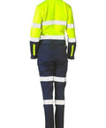 Bisley Work Wear Work Wear Bisley WOMENS TAPED HI VIS COTTON DRILL COVERALL BCL6066T