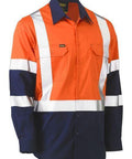 Bisley Workwear Work Wear Orange/Navy / XS Bisley 3M X TAPED HI VIS COOL LIGHTWEIGHT SHIRT BS6696XT