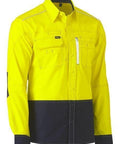 Bisley Workwear Work Wear Yellow/Navy / XS Bisley FLX & MOVE™ HI VIS UTILITY SHIRT BS6177