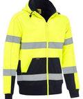 Bisley Workwear Work Wear Yellow/Navy / XS Bisley TAPED HI VIS FLEECE HOODIE WITH SHERPA  BK6988T