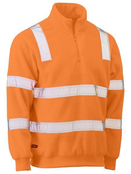 Bisley Workwear Work Wear Rail Orange / XS Bisley TAPED HI VIS RAIL POLAR FLEECE JUMPER BK6816T