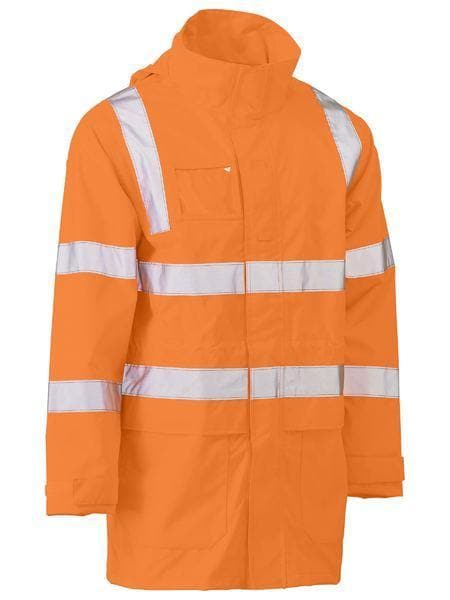 Bisley Workwear Work Wear Rail Orange / XS Bisley TAPED HI VIS RAIL WET WEATHER JACKET BJ6964T