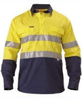 Bisley Workwear Work Wear BISLEY WORKWEAR 3M taped closed front hi-vis long sleeve shirt BTC6456