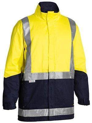 Bisley Workwear Work Wear YELLOW/NAVY (TT01) / S BISLEY WORKWEAR 3M TAPED HI VIS 3 IN 1 DRILL JACKET BJ6970T