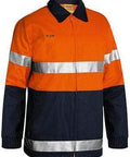 Bisley Workwear Work Wear YELLOW/NAVY (TT01) / S BISLEY WORKWEAR 3M TAPED HI VIS DRILL JACKET BK6710T