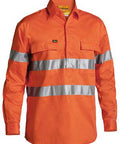Bisley Workwear Work Wear BISLEY WORKWEAR 3M taped long sleeve closed front drill shirt BTC6482