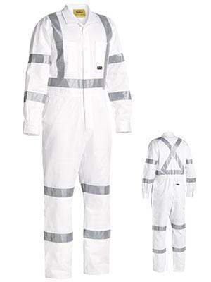 Bisley Workwear Work Wear BISLEY WORKWEAR 3M TAPED NIGHT COTTON DRILL COVERALL BC6806T