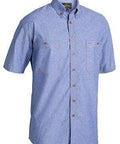 Bisley Workwear Work Wear BLUE (BWED) / S BISLEY WORKWEAR CHAMBRAY SHIRT - SHORT SLEEVE B71407