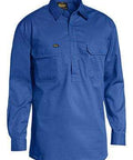 Bisley Workwear Work Wear NAVY (BPCT) / S BISLEY WORKWEAR CLOSED FRONT COOL LIGHTWEIGHT DRILL SHIRT LONG SLEEVE BSC6820