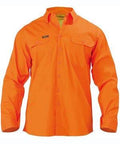 Bisley Workwear Work Wear BISLEY WORKWEAR cool lightweight hi-vis cotton drill shirt BS6894