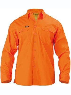 Bisley Workwear Work Wear BISLEY WORKWEAR cool lightweight hi-vis cotton drill shirt BS6894