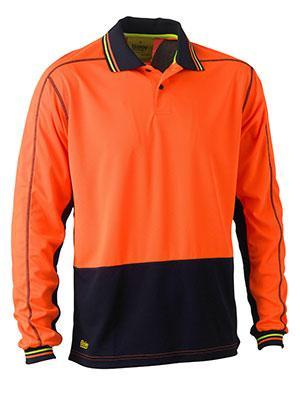 Bisley Workwear Work Wear BISLEY WORKWEAR hi-vis long sleeve polo shirt BK6219