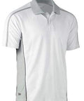 Bisley Workwear Work Wear WHITE (BWHT) / S BISLEY WORKWEAR painters contrast short sleeve polo shirt  BK1423