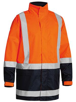 Bisley Workwear Work Wear BISLEY WORKWEAR TAPED HI VIS RAIN SHELL JACKET BJ6966T