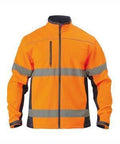 Bisley Workwear Work Wear YELLOW/NAVY (TT01) / S BISLEY WORKWEAR TAPED HI VIS SOFT SHELL JACKET BJ6059T