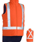 Bisley Workwear Work Wear BISLEY WORKWEAR TAPED TTMC-W HI VIS PUFFER VEST WITH X BACK (SHOWER PROOF) BV0379XT