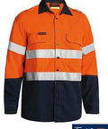 Bisley Workwear Work Wear YELLOW/NAVY (TT01) / S BISLEY WORKWEAR tencate tecasafe plus 580 taped hi vis lightweight FR vented shirt BS8098T