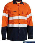 Bisley Workwear Work Wear YELLOW/NAVY (TT01) / S BISLEY WORKWEAR tencate tecasafe plus 700 hi vis FR vented shirt BS8082T