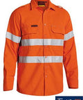 Bisley Workwear Work Wear BISLEY WORKWEAR tencate tecasafe plus 700 taped hi vis FR vented long sleev shirt BS8081T