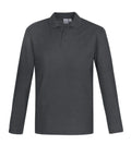 Biz Care Casual Wear Charcoal / S Biz Collection Crew Mens L/S Polo P400ML