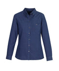 Biz Care Corporate Wear Dark Blue / 6 Biz Collection Indie Ladies L/S Shirt S017LL