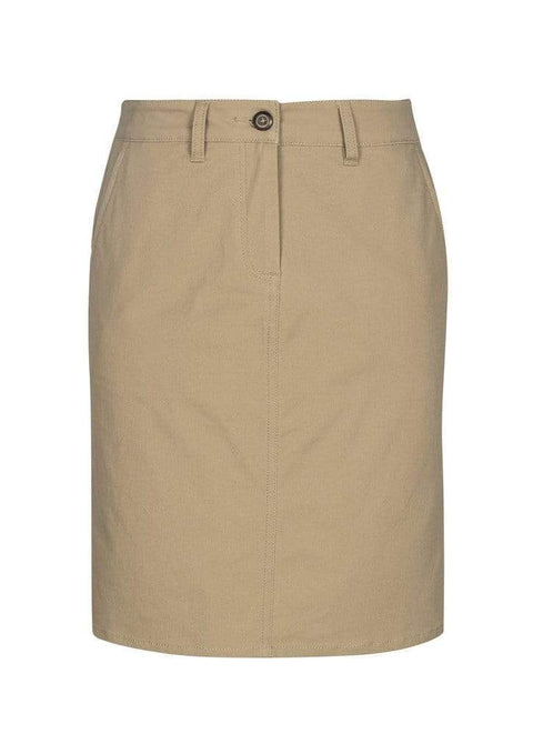 Biz Care Corporate Wear Dark Stone / 6 Biz Collection Lawson Ladies Chino Skirt BS022L