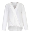 Biz Care Corporate Wear White / 6 Biz Collection Lily Ladies Hi-Lo Blouse S014LL