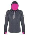Biz Collection Active Wear Grey/Fluoro Pink / XS Biz Collection Women’s Pace Hoodie SW635L